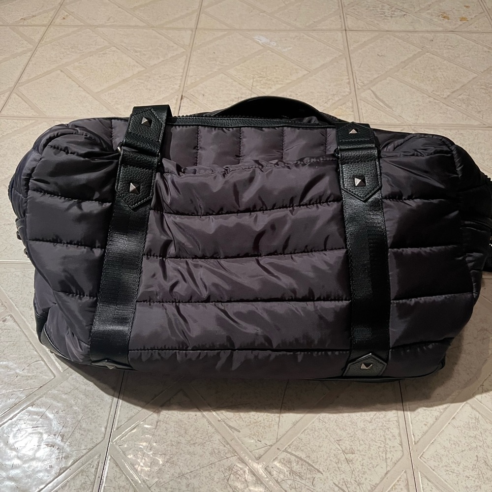 Cynthia Rowley black puffer duffel bag